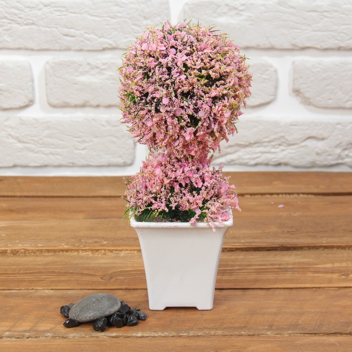 Бонсай "Деревце зелень в инее" 8*21 см, микс