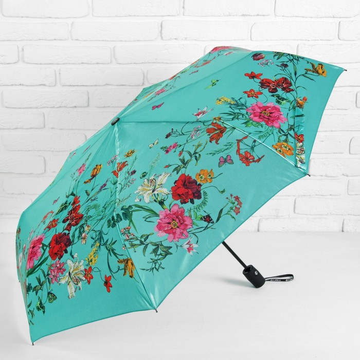 Зонт автоматический "Нежность", R=50см, цвет зелёный