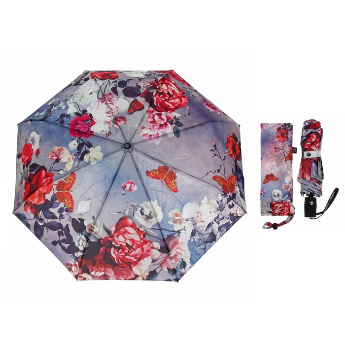 Зонт автоматический "Ноктюрн", R=51см, цвет серый