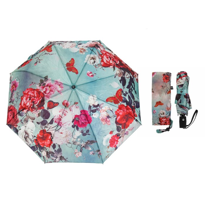 Зонт автоматический "Ноктюрн", R=51см, цвет зеленый