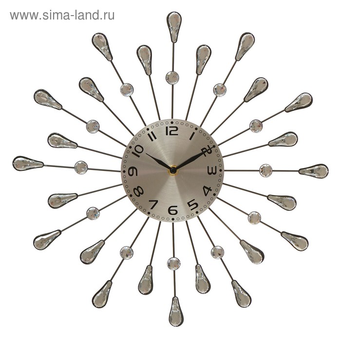 Часы настенные, серия: Ажур, Каплевидные лепестки,  d = 40 см