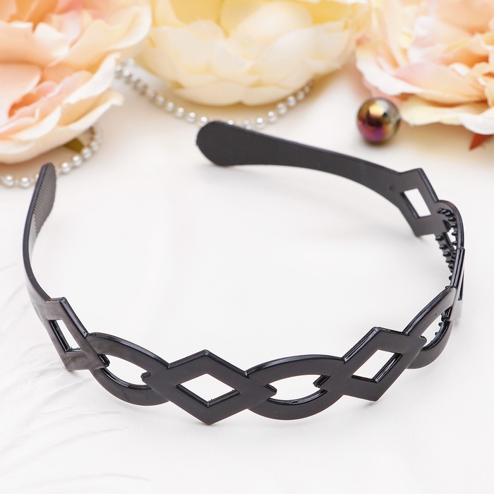 Ободок для волос "Далида" 2,5 см ромбы и овалы