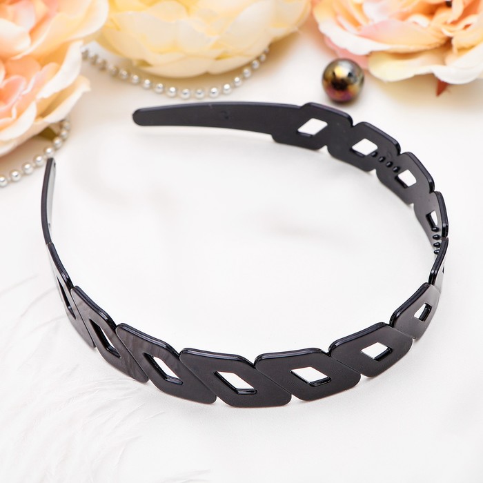 Ободок для волос "Далида" 2 см косые овалы