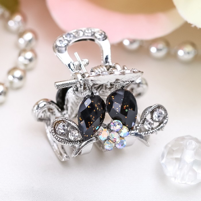 Краб для волос "Звёздный путь" 2,3 см цветок