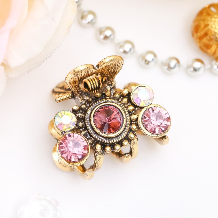 Краб для волос "Ларго" 2,5 см, солнышко, микс