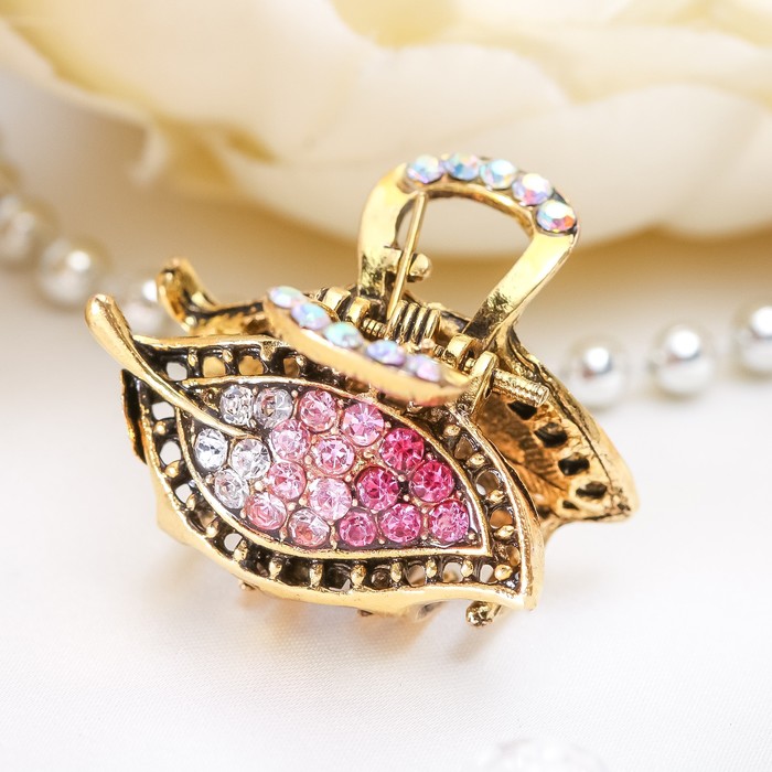 Краб для волос "Ведура" 3 см, листик, микс