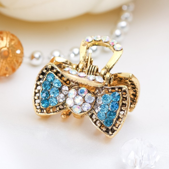 Краб для волос "Ведура" 2,5 см, бантик, микс