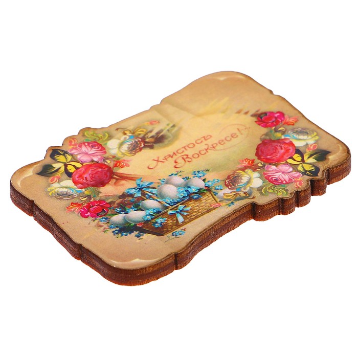 Магнит «Христос Воскресе» цветы