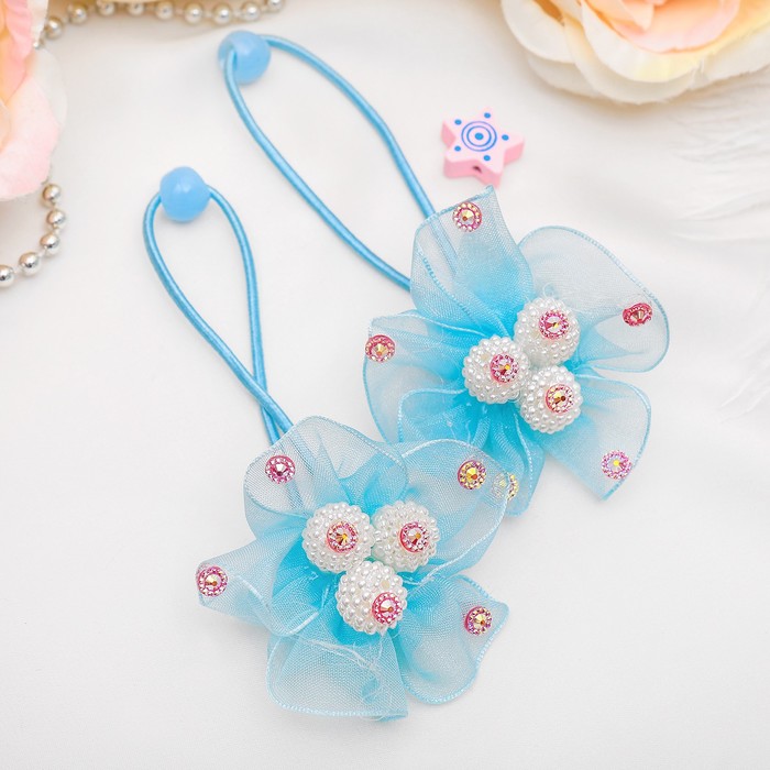 Резинка для волос "Маленькая модница" жемчужинки (цена за пару)