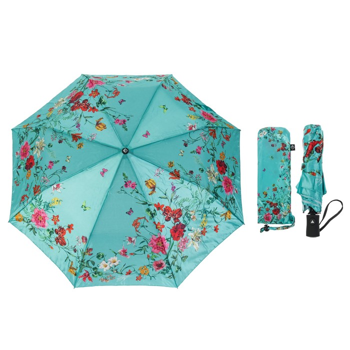 Зонт полуавтоматический "Нежность", R=50см, цвет зелёный