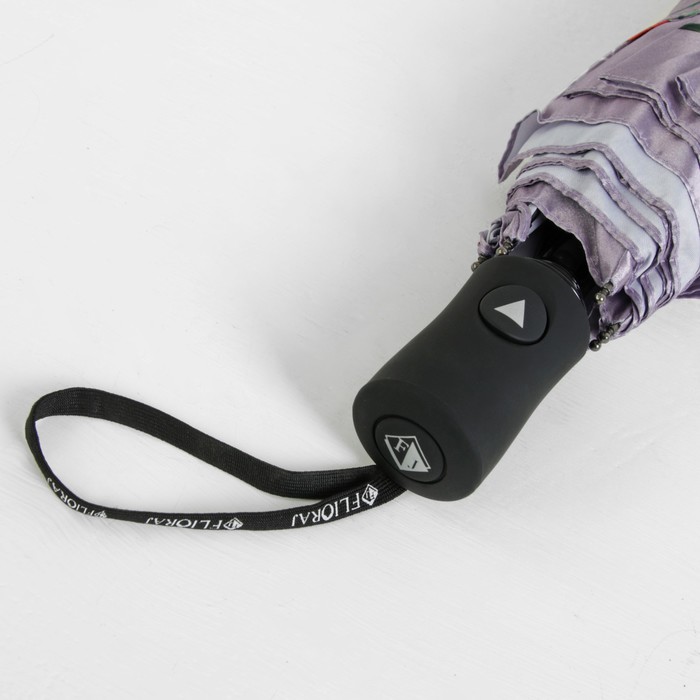 Зонт полуавтоматический "Нежность", R=50см, цвет светло-серый