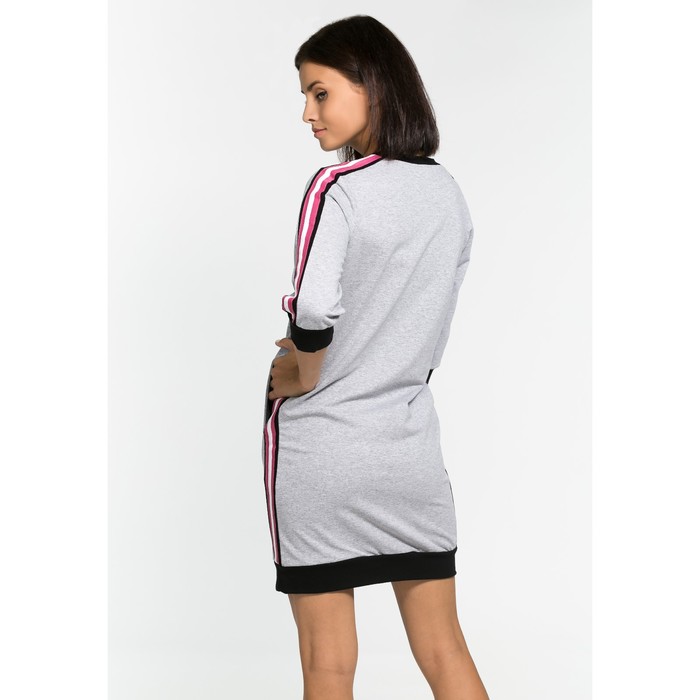 Платье с лампасами MINAKU, размер 48, цвет серый