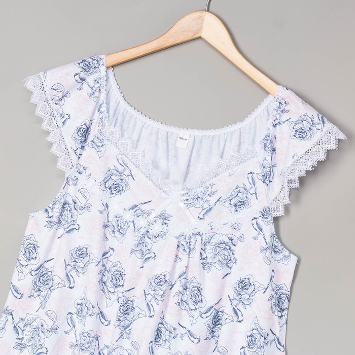 Сорочка женская 231 цвет розовый/синий, р-р 56