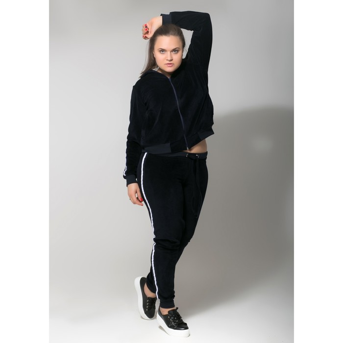 Костюм спортивный с лампасами женский MINAKU, размер 50, цвет синий