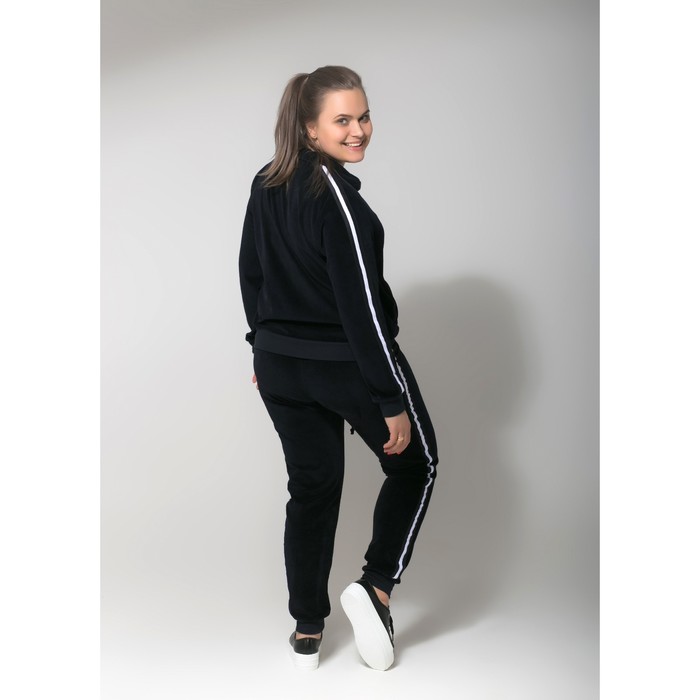 Костюм спортивный с лампасами женский MINAKU, размер 54, цвет синий