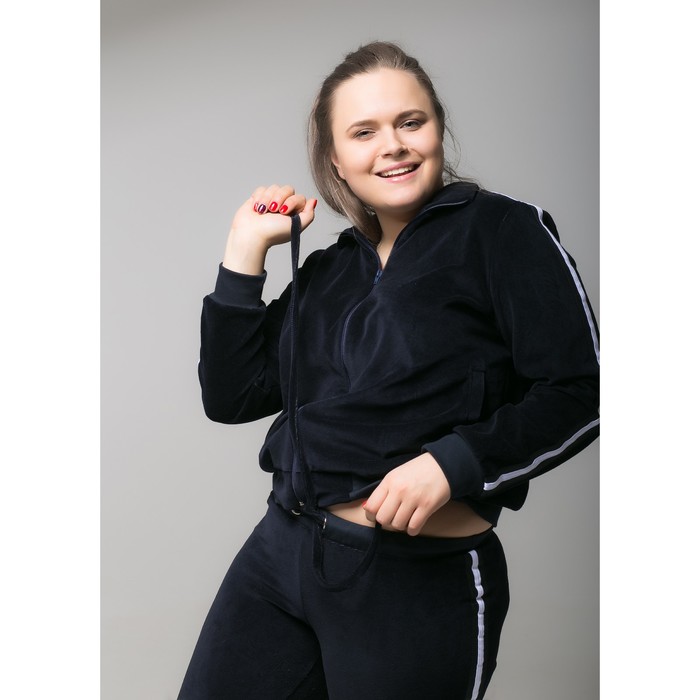 Костюм спортивный с лампасами женский MINAKU, размер 54, цвет синий