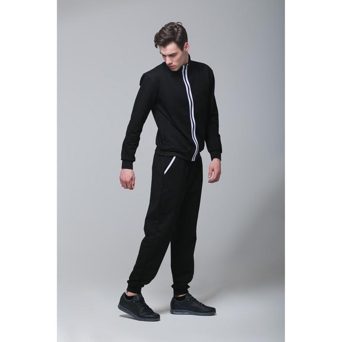Костюм спортивный мужской MINAKU, размер 52, цвет чёрный