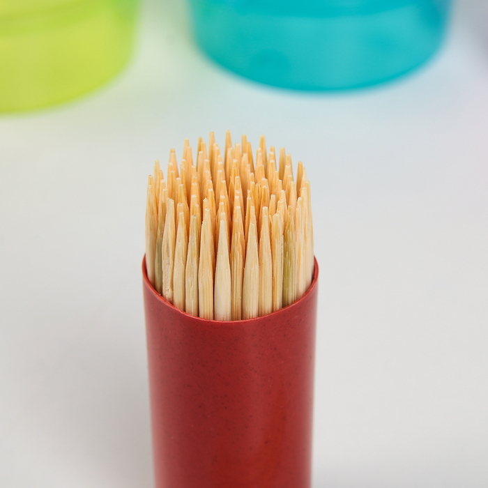 Зубочистки 90-100 шт цвет МИКС