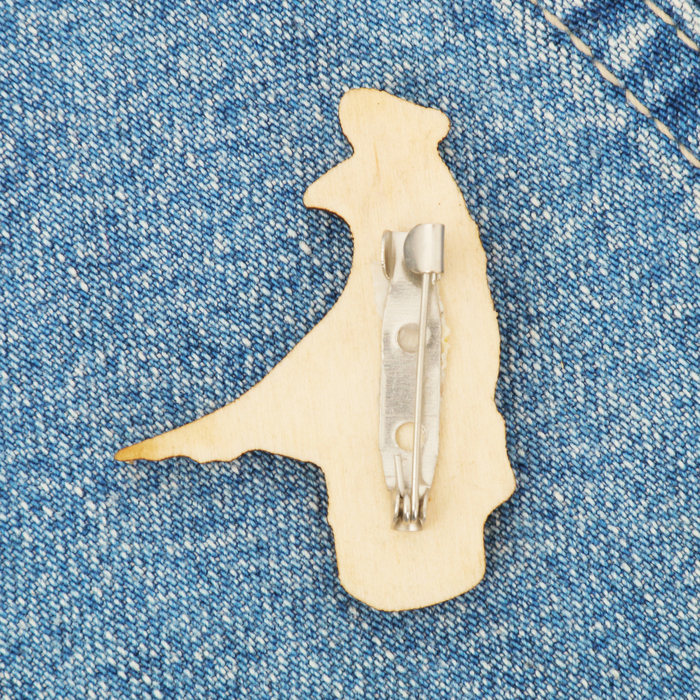 Значок деревянный «Мурманск» (чайка), 3,3 х 4,4 см