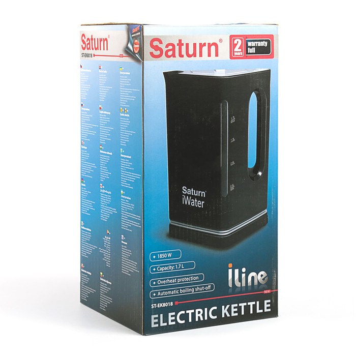 Электрочайник Saturn ST-EK8018, 1850 Вт, 1.7 л, черный
