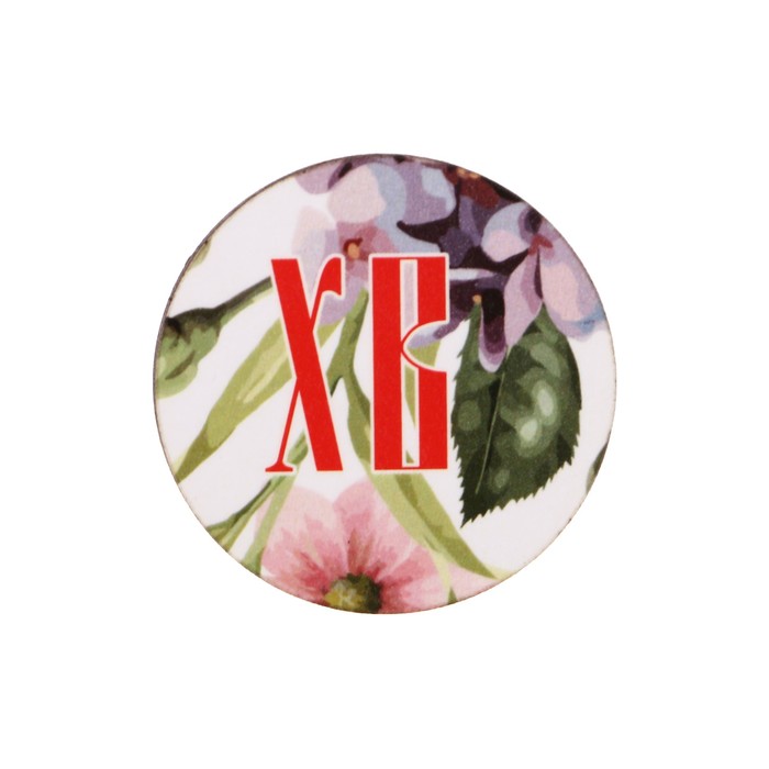 Магнит "ХВ" цветы, ассорти, 40 мм