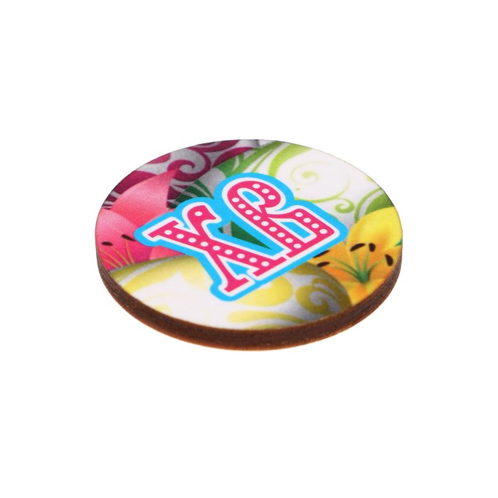 Магнит "ХВ" лилии; ассорти, 40 мм