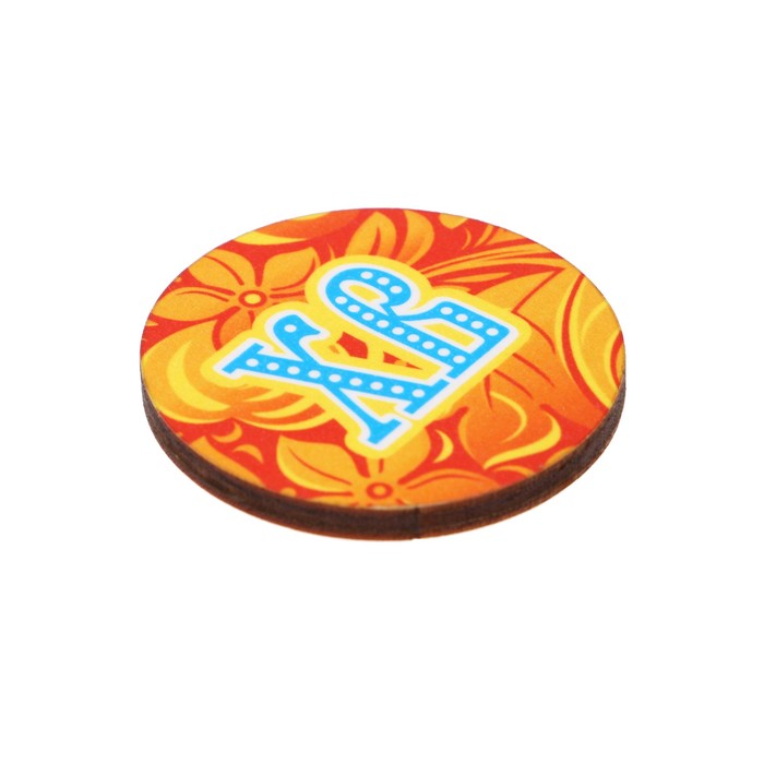 Магнит "ХВ" лилии; ассорти, 40 мм