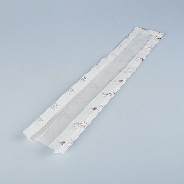 Пакет бумажный фасовочный с окном "Приятного аппетита" 60 х 11 х 4 см