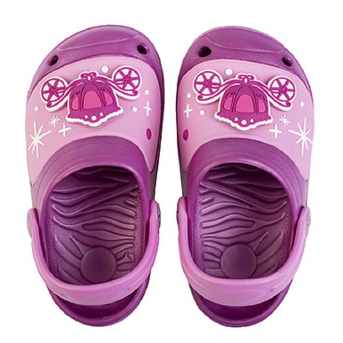 Аквашузы детские со светодиодами, арт. 7155A, цвет сиреневый, размер 28