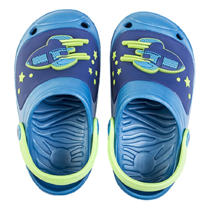 Аквашузы детские со светодиодами, арт. 7158A, цвет синий, размер 28