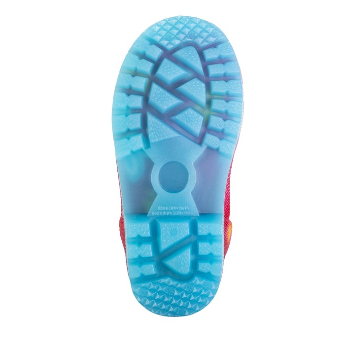 Сапоги резиновые детские со светодиодами, арт. 7163B, цвет фуксия, размер 24