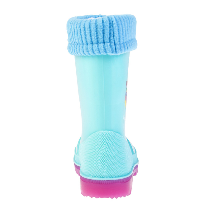 Сапоги резиновые детские со светодиодами, арт. 7185C, цвет голубой, размер 27