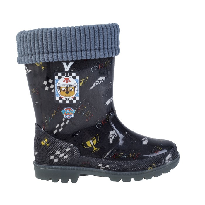 Сапоги резиновые детские со светодиодами, арт. 7197A, цвет чёрный, размер 25