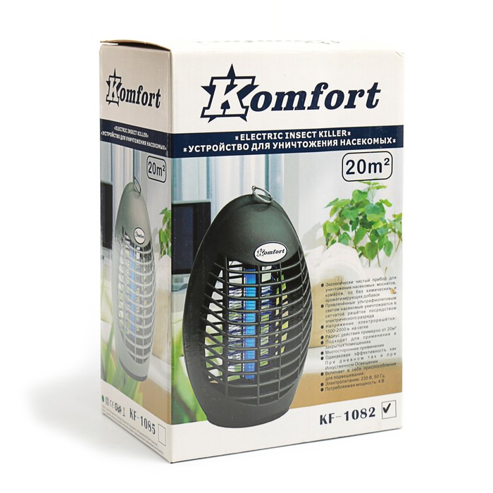 Уничтожитель насекомых Komfort 1082 4 Вт, черный