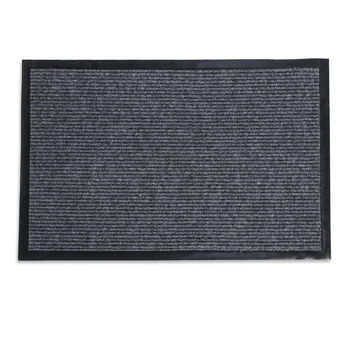 Коврик придверный, влаговпитывающий, ребристый "Комфорт", цвет серый