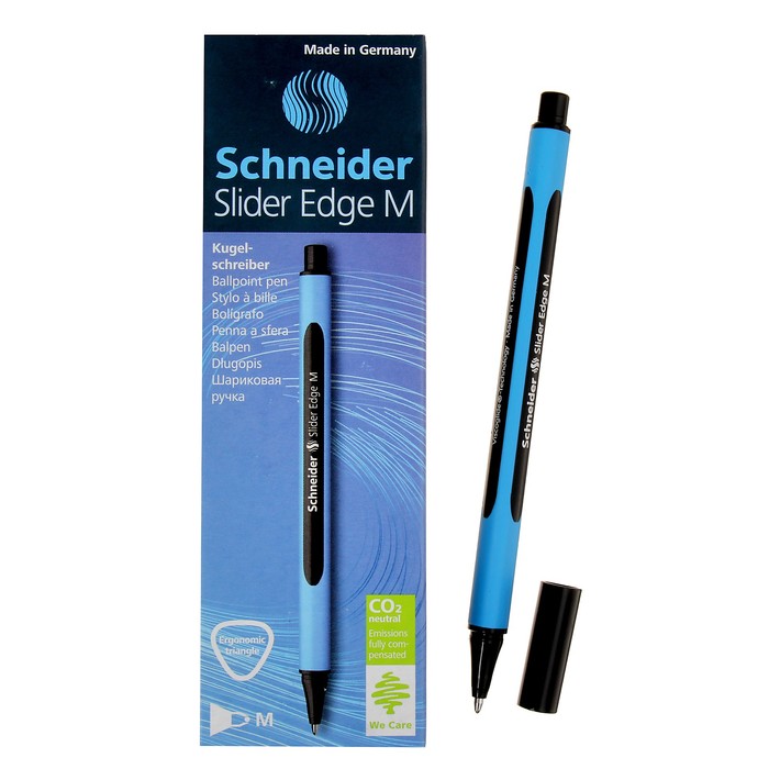 Ручка шариковая Schneider Slider Edge M, узел 0,5 мм, стержень чёрный