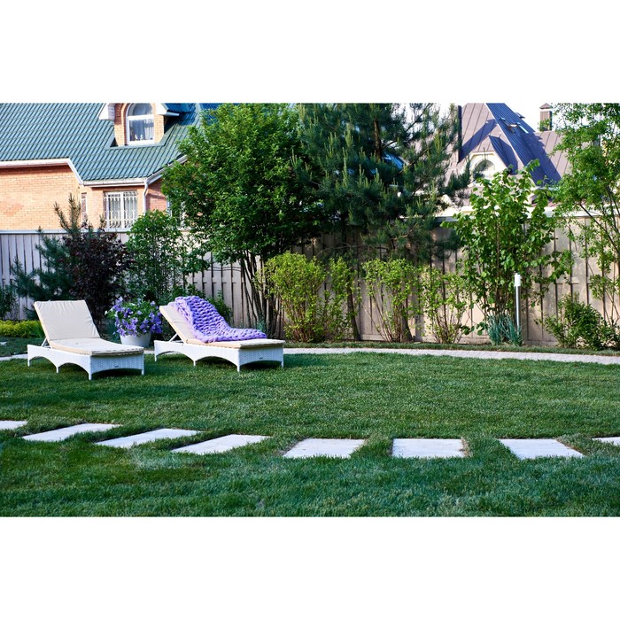 Шезлонг MALTA, 193 х 63 х 32 см, с подушкой, плетение 8-11 мм, 5 положений подголовника, белый