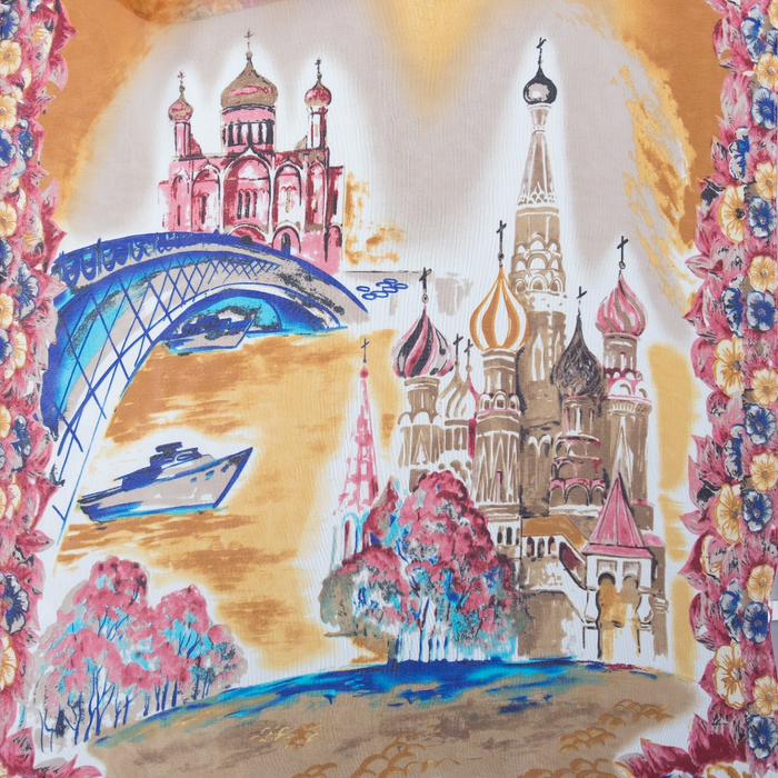 Палантин Этель "Москва", размер 50 х 160 см, цвет бежевый