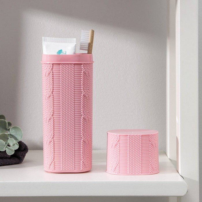 Футляр для зубной щетки и пасты 6х4х19 см, цвет МИКС