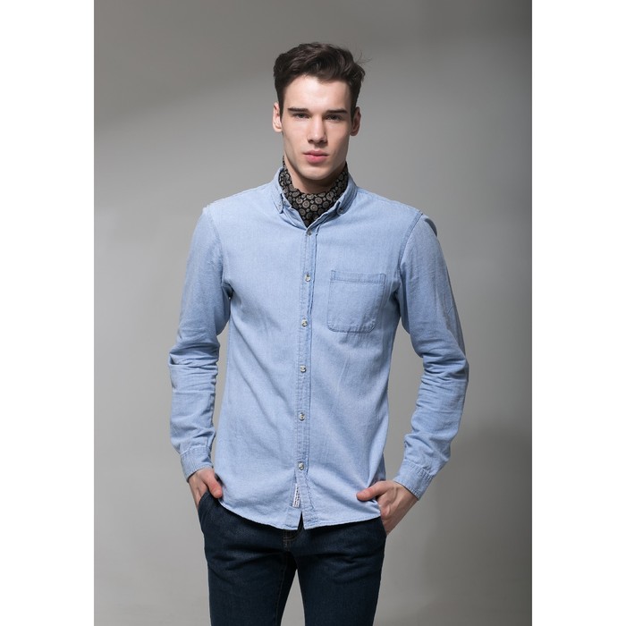 Палантин мужской Этель "Карлос", размер 25 х 130 см, цвет чёрный/бежевый