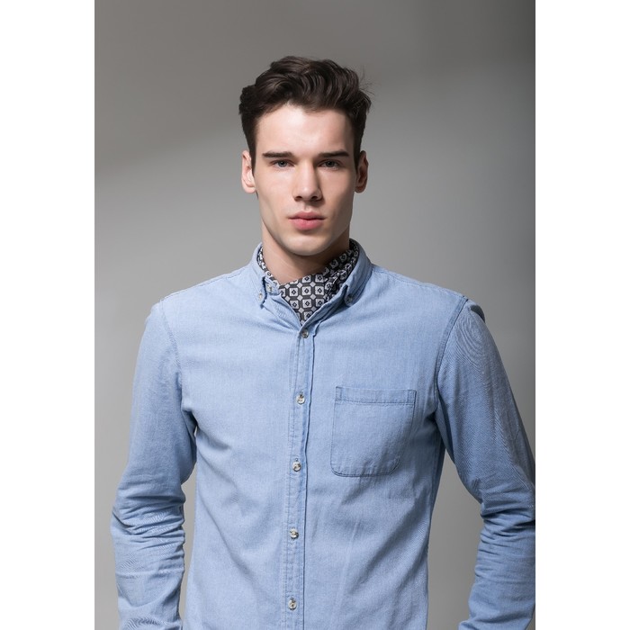 Палантин мужской Этель "Доменико", размер 25 х 130 см, цвет серый