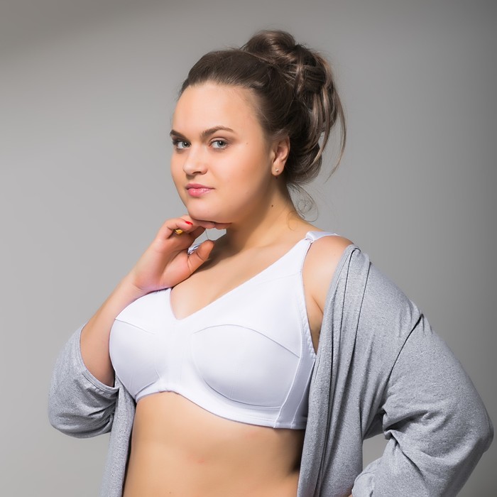 Бюстгальтер женский "Жаклин", размер 110 D, цвет белый 1501