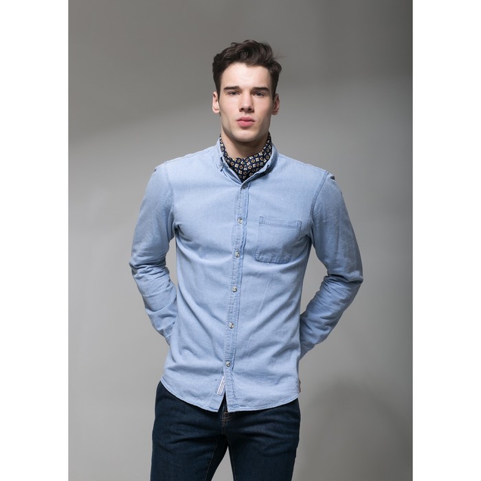 Палантин мужской Этель "Валентин", размер 25 х 130 см, цвет чёрный/бежевый