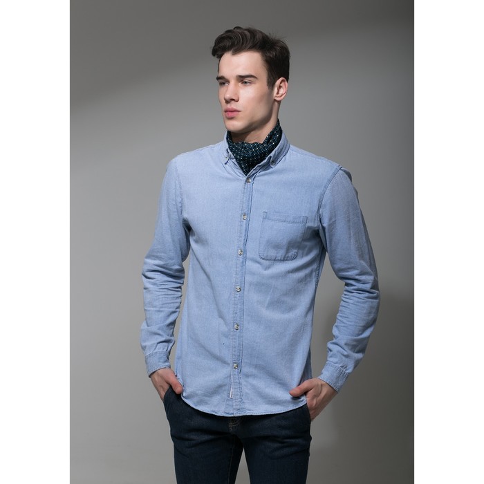 Палантин мужской Этель "Лукас", размер 25 х 130 см, цвет чёрный/синий