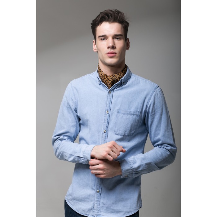 Палантин мужской Этель "Мартин", размер 25 х 130 см, цвет чёрный/бежевый