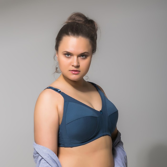 Бюстгальтер женский "Жаклин", размер 100 D, цвет синий 1501