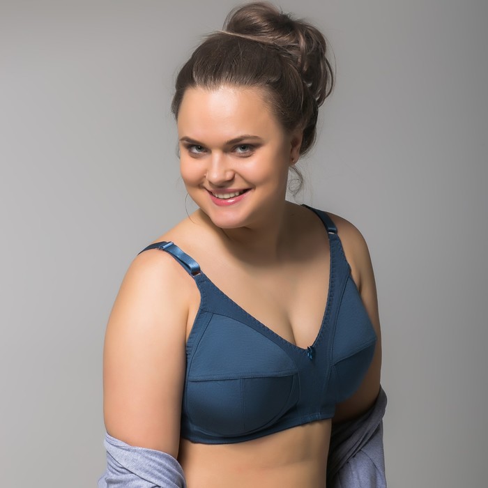 Бюстгальтер женский "Жаклин", размер 100 D, цвет синий 1501