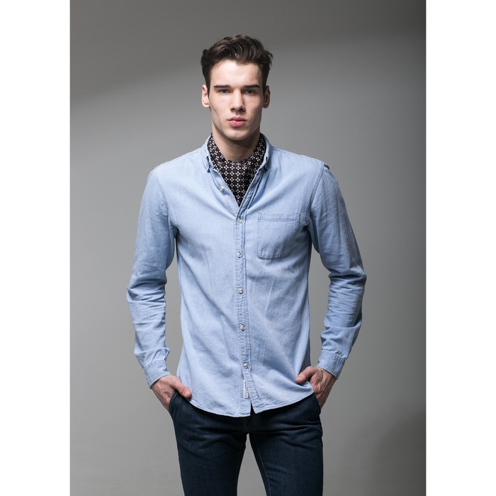 Палантин мужской Этель "Антонио", размер 25 х 130 см, цвет чёрный/серый