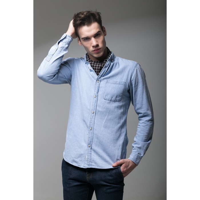 Палантин мужской Этель "Антонио", размер 25 х 130 см, цвет чёрный/серый