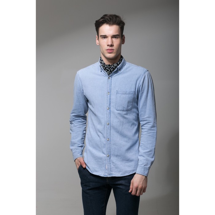 Палантин мужской Этель "Паоло", размер 25 х 130 см, цвет чёрный/серый